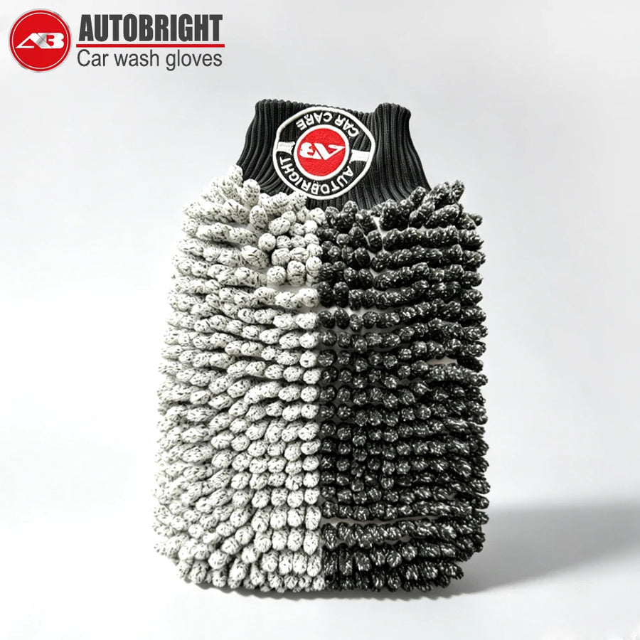 Two-Tone Plush Chenille Microfiber Car Wash Mitt