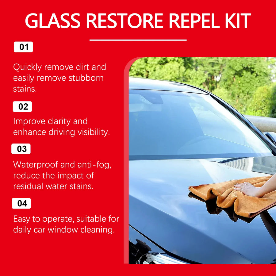 Automotive Glass Oil-film Remover Kit