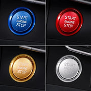 Car Start Engine Button Start/Stop Key Ring Cover Anti Slip Ignition Stickers for Audi Q5 Q7