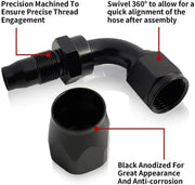 Universal AN8 Nylon & Stainless Steel Braided CPE Fuel Hose Oil Fuel Gas Line with CPE Fitting for Brake