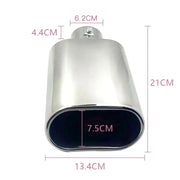 Universal Square Stainless Steel Exhaust Tip, 2.25-Inch