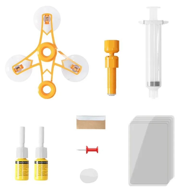 Windshield Chip and Small Crack Repair Resin Kit