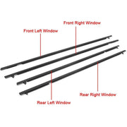 4-Piece Car Window Moulding Trim Weatherstrips Seal Fit for Honda Civic Sedan 06-11