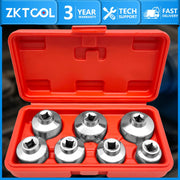 7-Piece Oil Filter Socket Set, 24-38mm, for Mercedes-Benz, BMW, VW and Audi