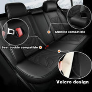 Universal PU-Leather 5-Seat Cover Set – Black or Black/Red