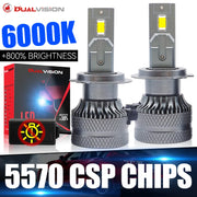 2-Piece H1/H4/H7/H11/9005/9006 LED Headlight Bulb – 6000K, CANBUS