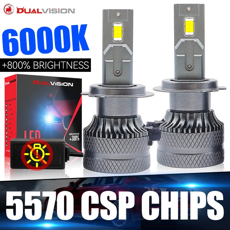 2-Piece H1/H4/H7/H11/9005/9006 LED Headlight Bulb – 6000K, CANBUS