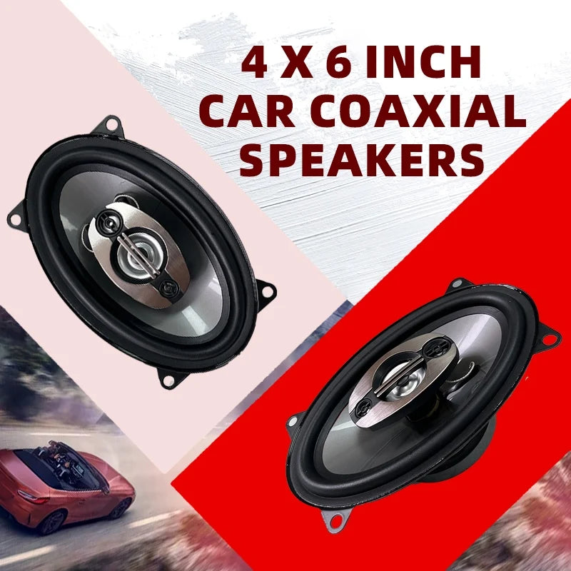 4x6-Inch 900W 4-Way Coaxial Car Speakers