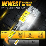2-Piece H7 LED Headlight Bulb – 6500K