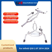 Stainless Steel Valved Cat-Back Exhaust System for Infiniti Q50 2.0T 2014-2024