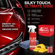 Clay Bar Kit, Complete Clay Bars Auto Detailing Clay Luber Lubricant Car Wash Kit, Premium Grade 4 Clay