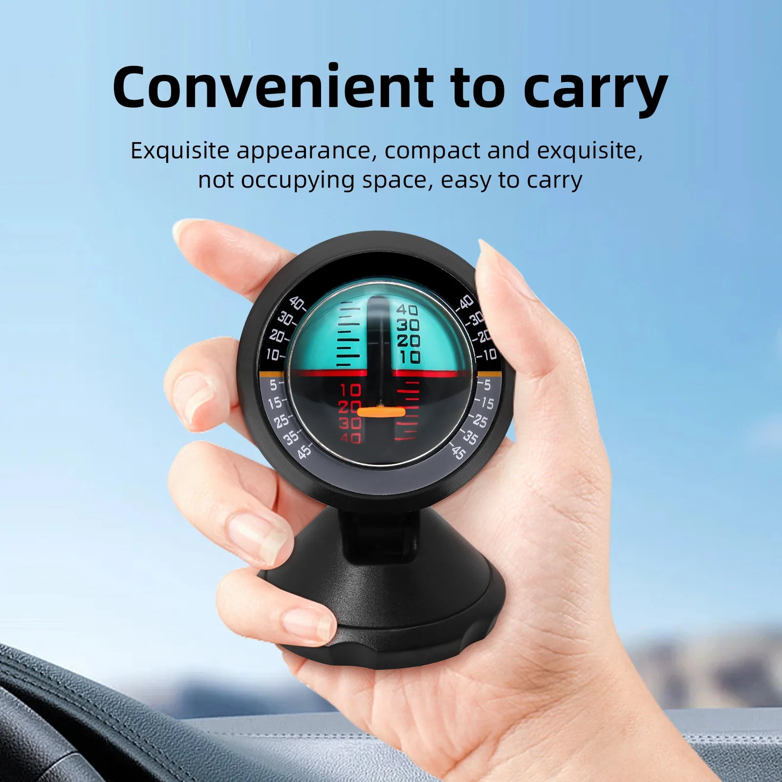 OMP Digital Car Inclinometer, Slope Meter and Compass