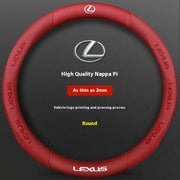 Suede Leather and Carbon Fiber-Look Steering Wheel Cover for Lexus Vehicles