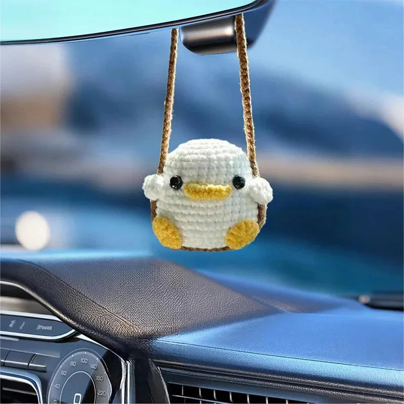 Crochet Animal Rearview Mirror Hanging Ornament