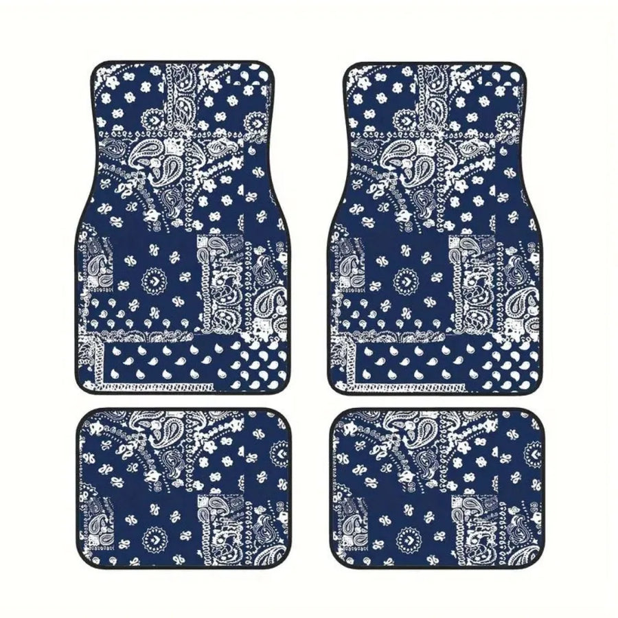 Bohemian-Style Universal Car Floor Mats – 4-Piece Set