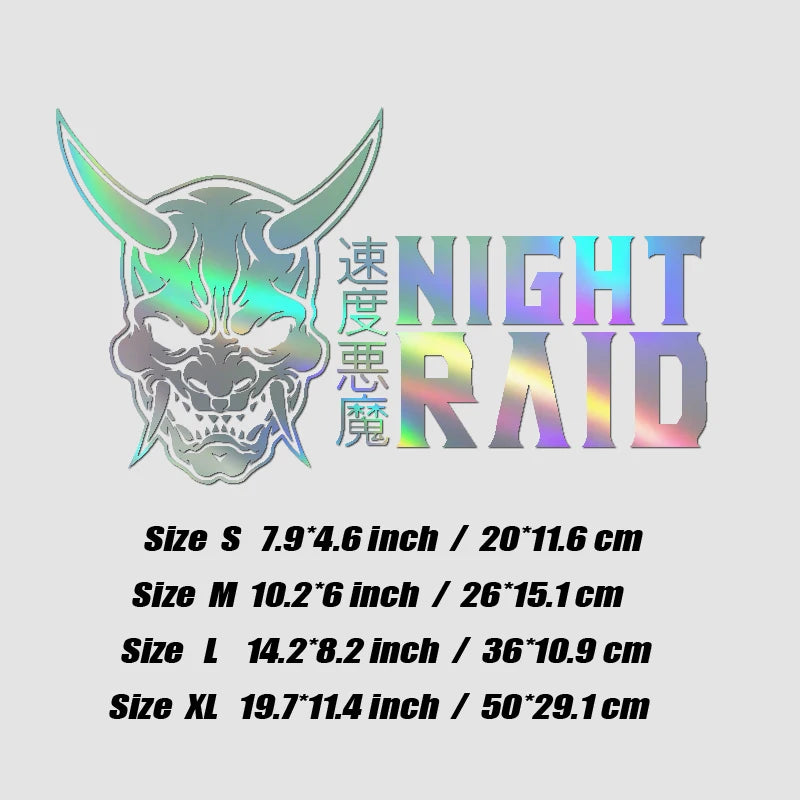 JDM Night Raid Waterproof Vinyl Decal
