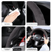 Ultra-Thin Suede Steering Wheel Cover for Select Jeep Models