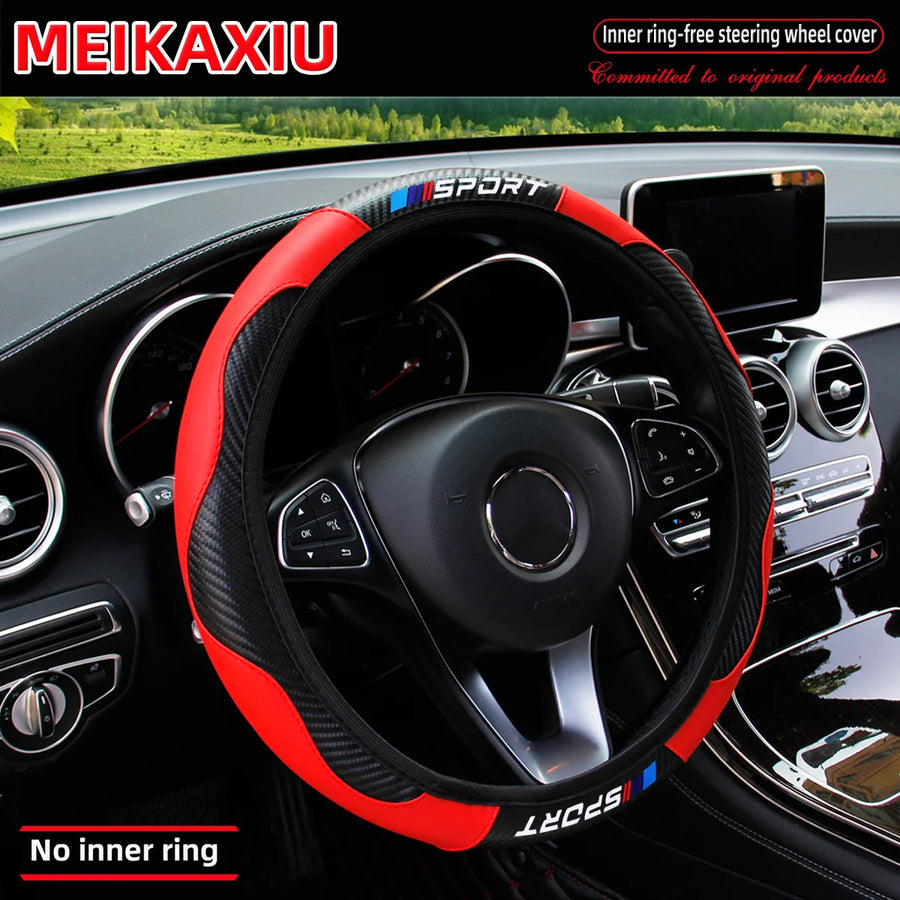 Steering Wheel Cover – carbon-fiber-look, 38cm