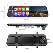 4K Dual Mirror Dash Cam with Wi-Fi App Control, GPS