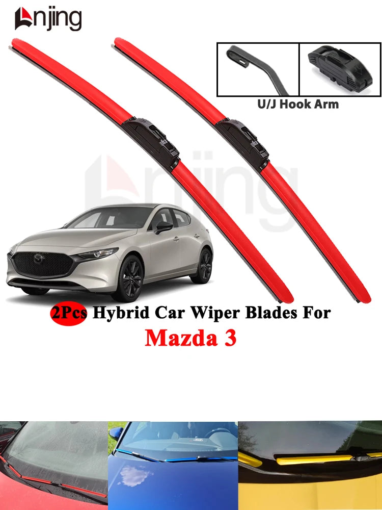 Windshield Wiper Blade Set for Mazda 3 BK BL BY BP 2003-Now 2003 and Newer