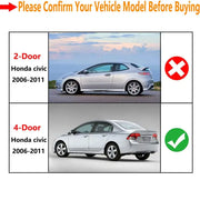 4-Piece Car Window Moulding Trim Weatherstrips Seal Fit for Honda Civic Sedan 06-11