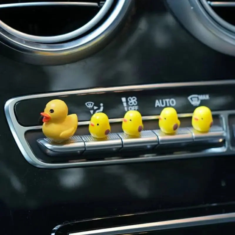 Cute Mini Ducks Car Interior Decoration Auto Rearview Mirror Dashboard Ornaments for Woman Man