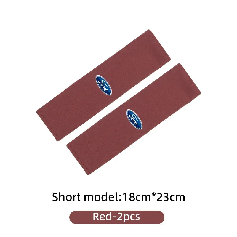 2-Piece Ford Suede-Look Seat Belt Shoulder Pads – 6 Colors
