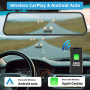 4K Dual Mirror Dash Cam with Wi-Fi App Control, GPS