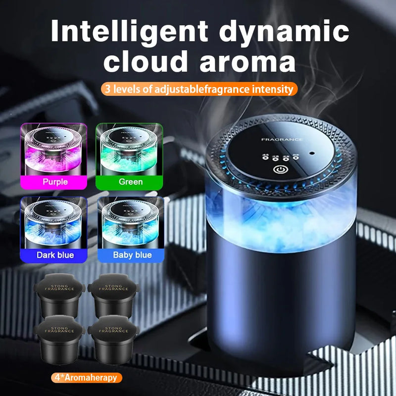 Rechargeable Smart Car Aroma Diffuser with RGB Ambient Light