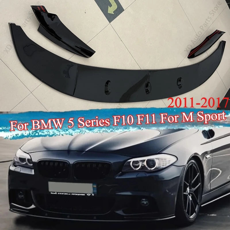 Front Bumper Lip Splitter for BMW 5 Series F10/F11 M Sport 2011-2017