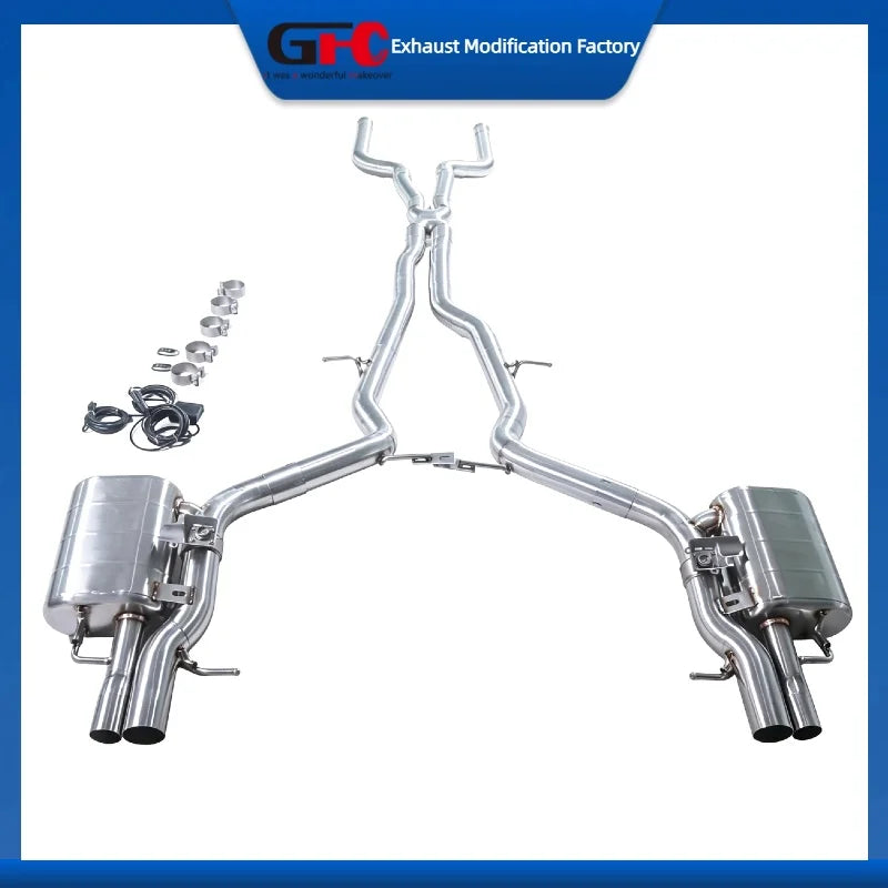 304 Stainless Steel Valved Cat-Back Exhaust System for Mercedes-Benz AMG gt63 gt63s c192 4.0T 2019-2023