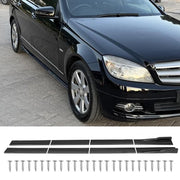 Side Skirt Extension Kit for Mercedes-Benz C63 C180 C200 C260 C300 AMG