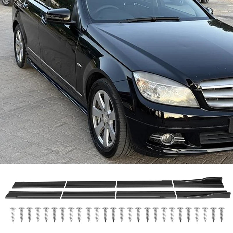 Side Skirt Extension Kit for Mercedes-Benz C63 C180 C200 C260 C300 AMG