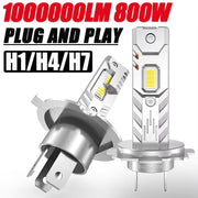 H1/H4/H7 LED Headlight Bulb – Compact