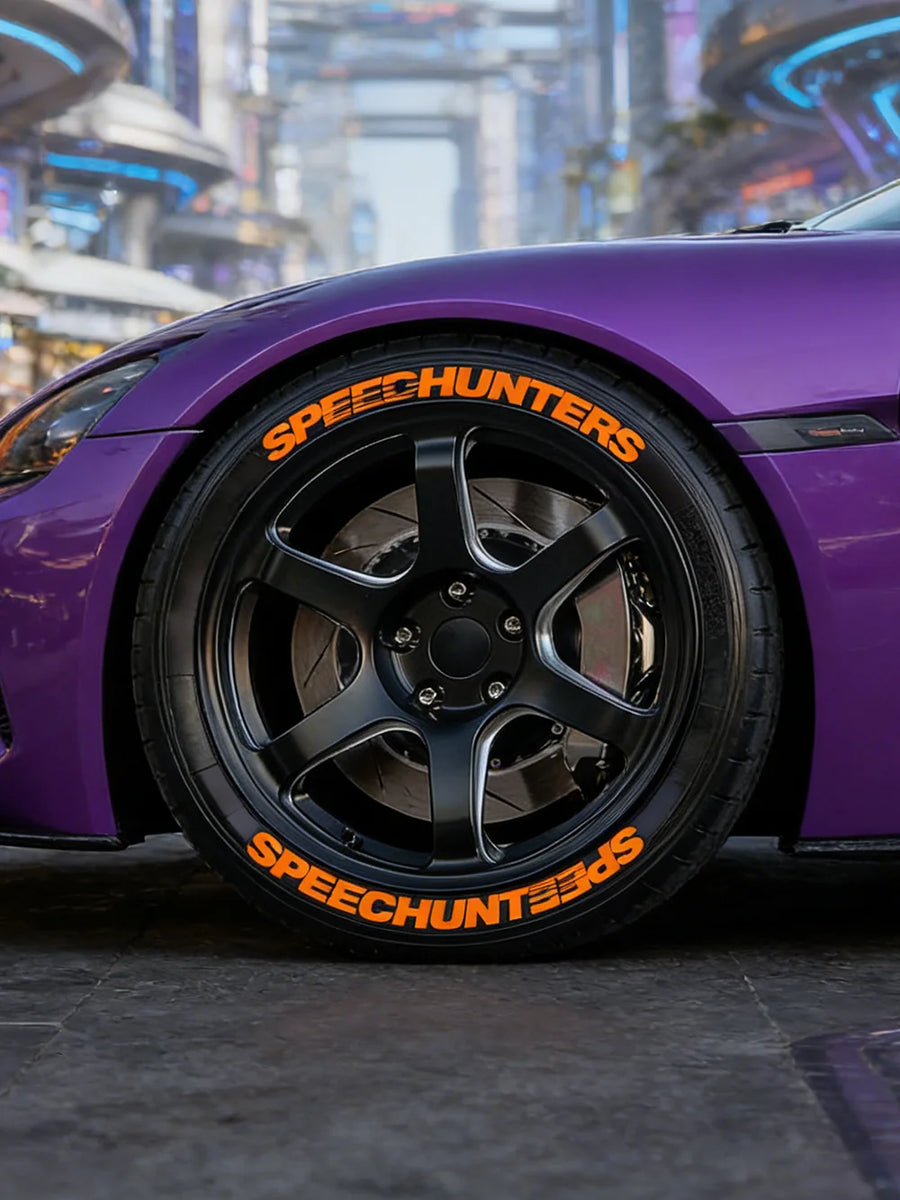 Orange Racing-Style 3D Tire Letter Decal Set