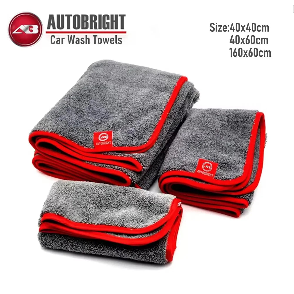400 GSM Double-Layer Microfiber Car Cleaning Towel