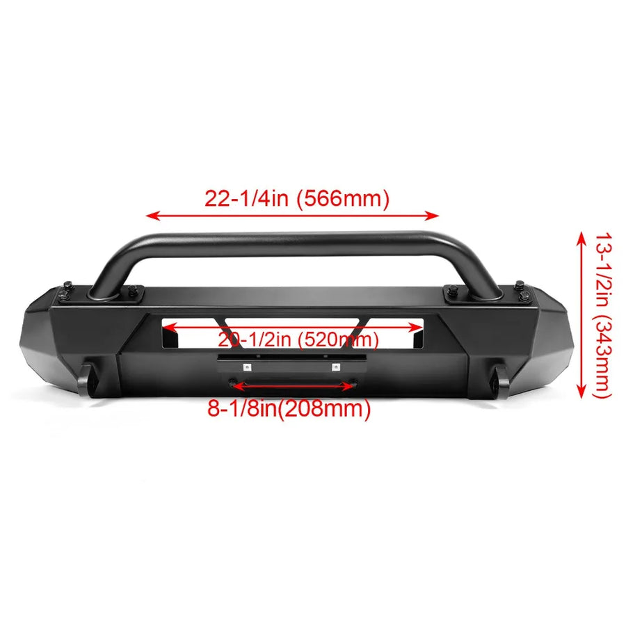 Steel Stubby Front Winch Bumper for 2016–2023 Toyota Tacoma