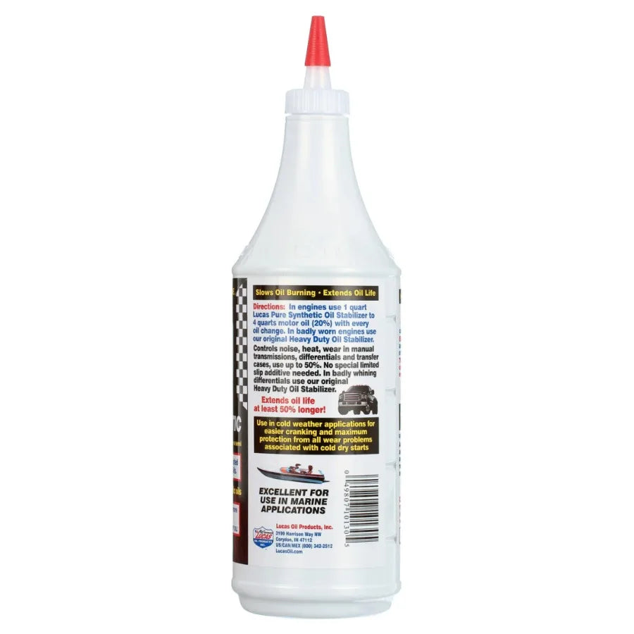 Lucas Oil 10130 Synthetic Oil Stabilizer, 32 oz – Pack Options
