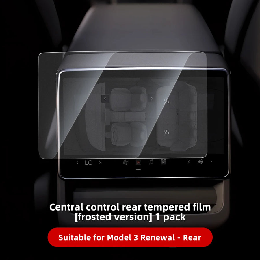Rear Center Tempered-Glass Screen Protector for Tesla Model 3/Y Highland and Juniper