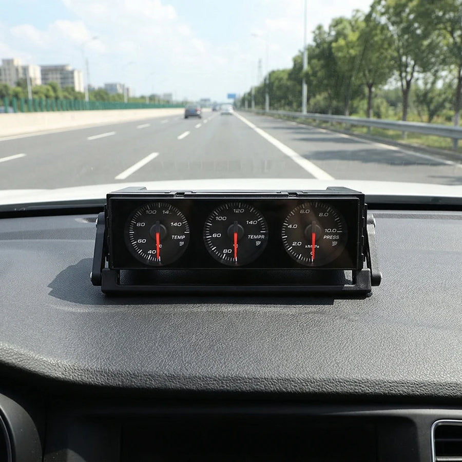 Oil Pressure, Water Temperature, Oil Temperature Automotive Gauge