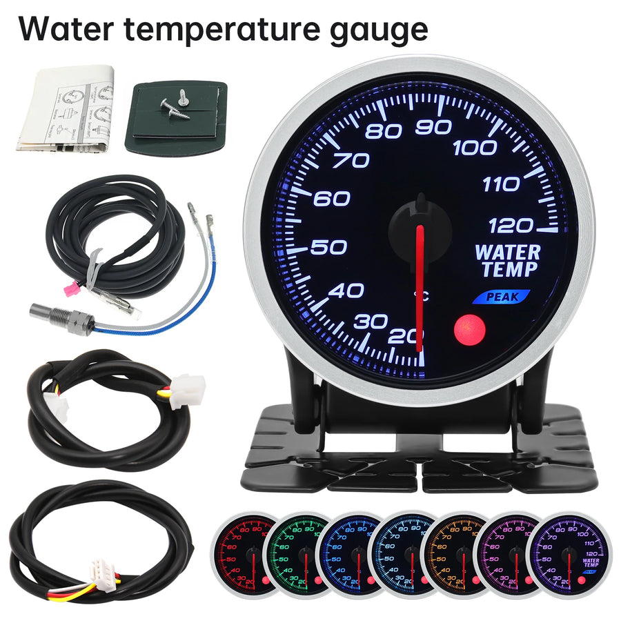 52mm 8-color Oil Pressure, Oil Temperature, Turbo Boost and More Automotive Gauge