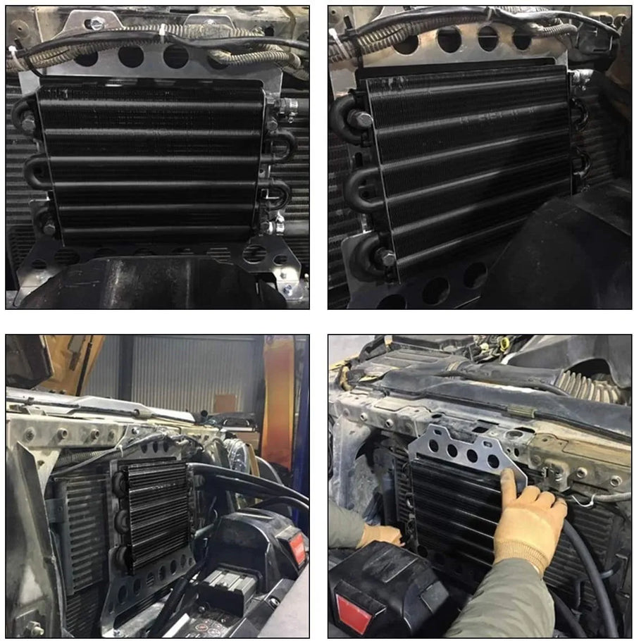 4 Row 8 Row Universal Aluminum Remote Transmission Oil Cooler Auto-Manual Radiator Converter Kit TOC-1001