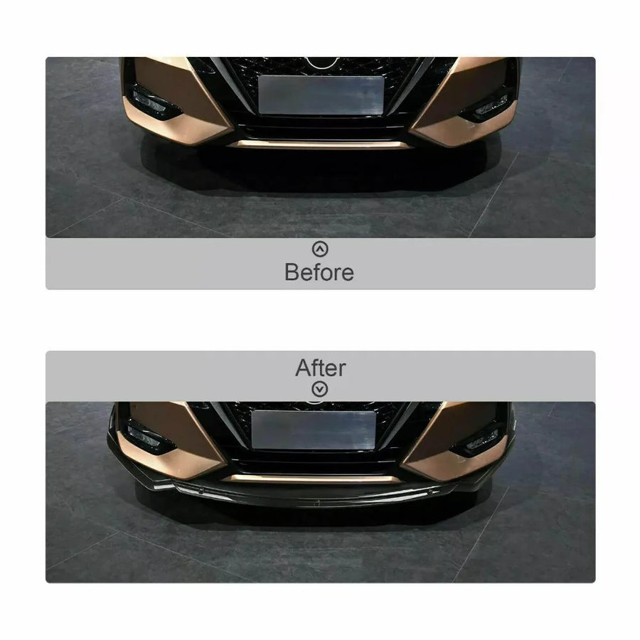 Carbon-Fiber-Look Universal Bumper Lip & Side Skirt Kit