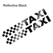 Reflective Taxi-Style Vehicle Decal Pair – 20 × 2.6 cm