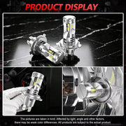 2-Piece H4 LED Headlight Bulb – 6500K, CANBUS, High/Low Beam
