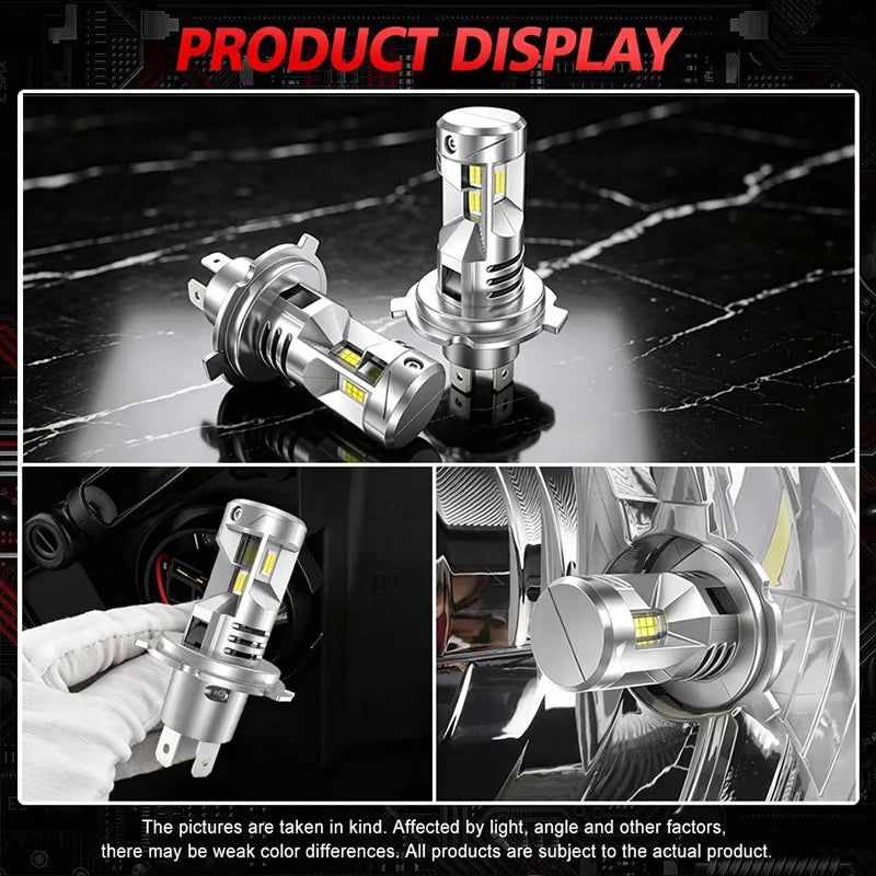 H4 LED Headlight Bulb – 6500K, CANBUS, High/Low Beam