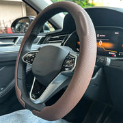 Universal D-shaped Leather Car Steering Wheel Cover