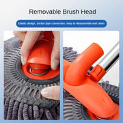 Three-Section Telescoping Car Wash Mop with Double Brush Head