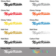 Night Runner Windshield Vinyl Decal – Multiple Sizes