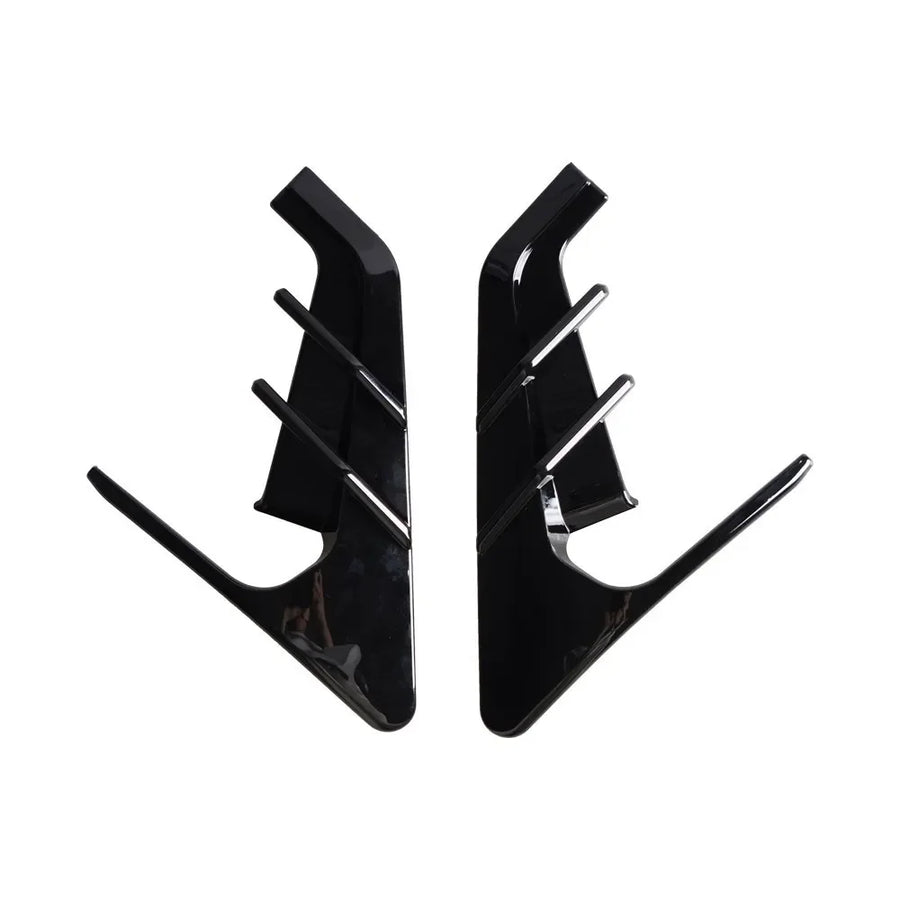 Bright Carbon Fiber Car Side Camera Flanks Covers Spoiler Decorative Protector Guards Dustproof DIY Kit
